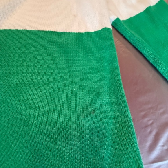 Vince Camuto Green/White Colorblock Long Sleeve Sweater Size Medium - Picture 10 of 10